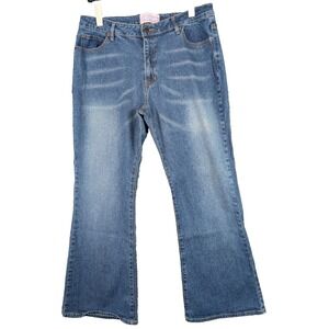 Steve & Barry's Mom Jeans Womens 16 Classic Dungarees Y2k Denim Midrise Wide Leg
